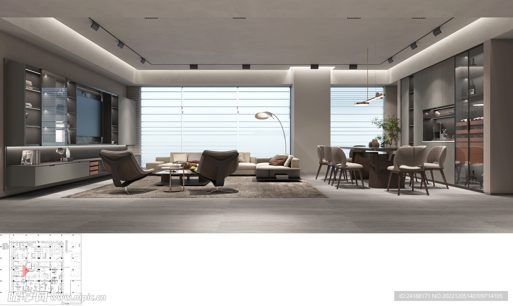 展厅 装潢效果图 3D建模  