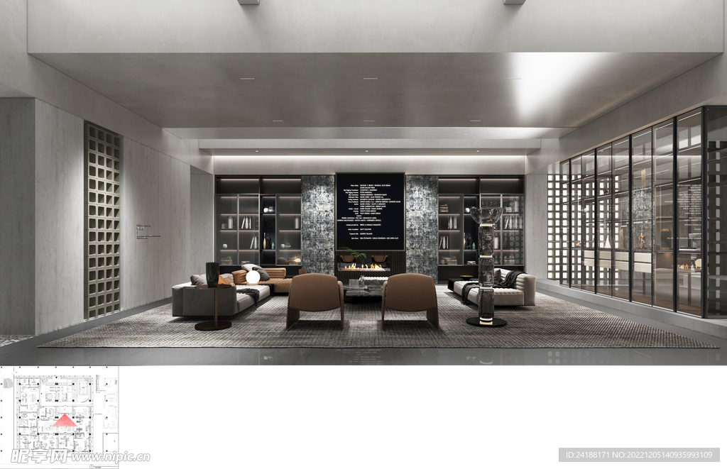 展厅 装潢效果图 3D建模  