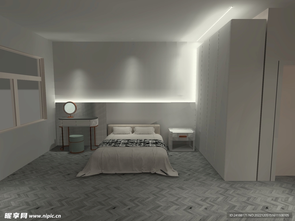 灯光模拟 无主灯出光效果   