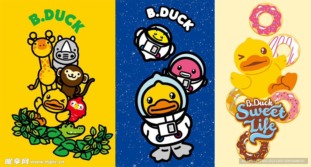 卡通鸭子