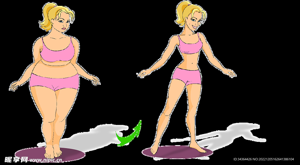 瘦身卡通图