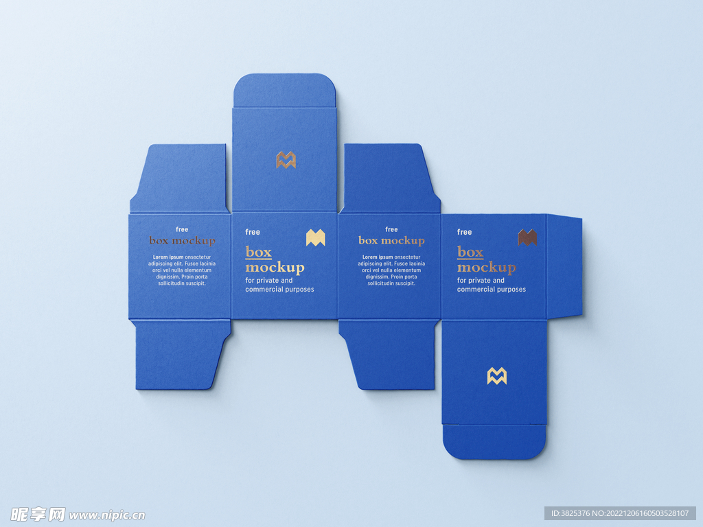 纸盒包装设计样机模板