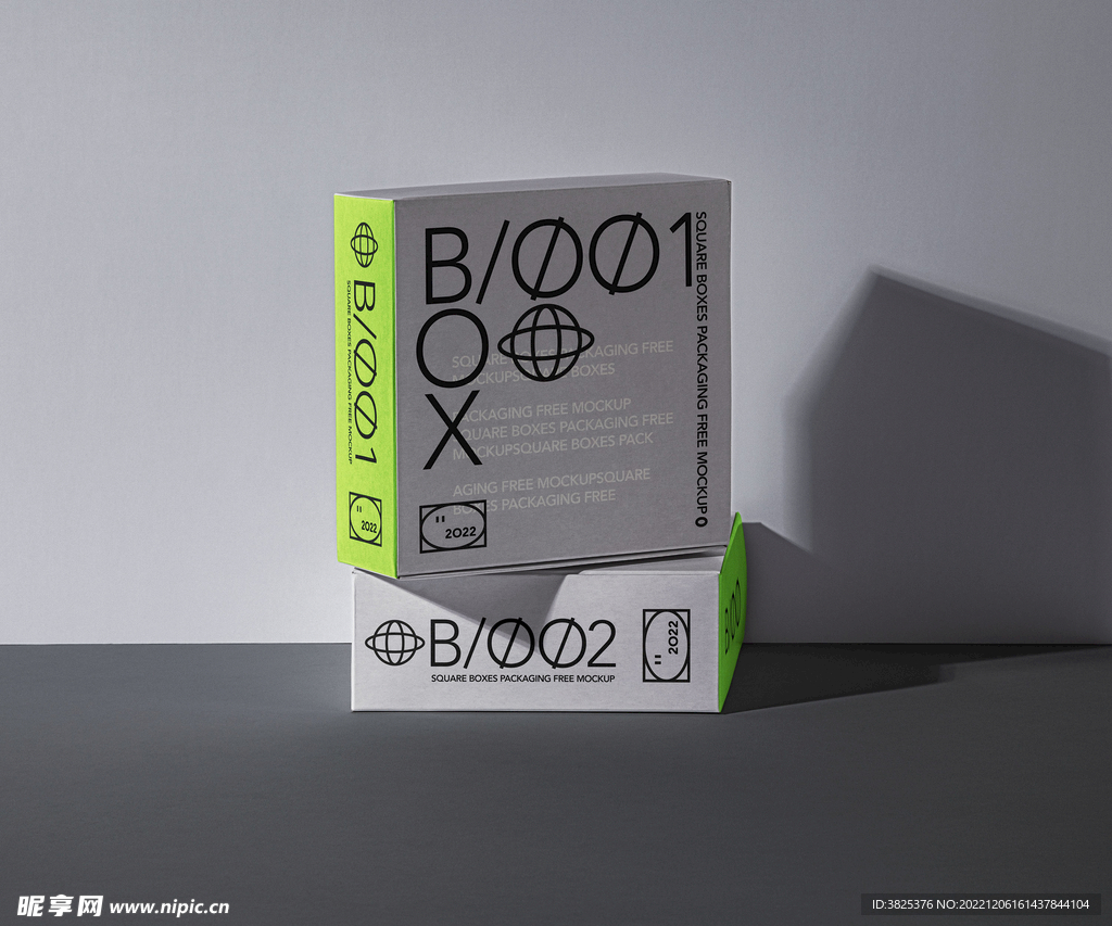 飞机盒包装样机模板