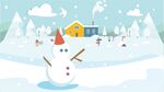 冬天背景插画