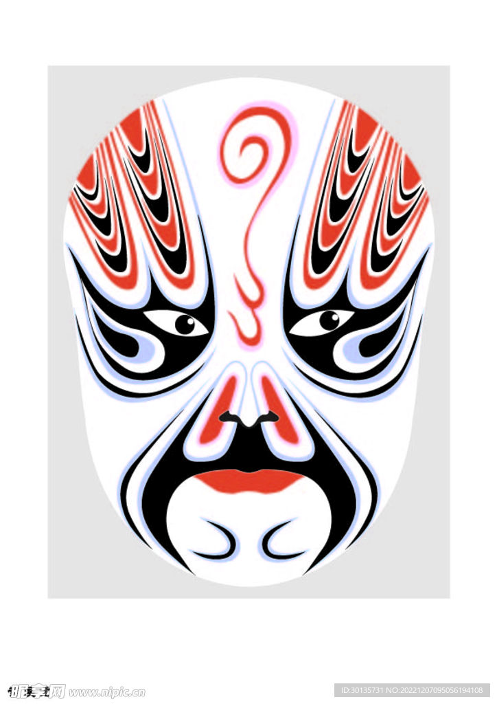 崇黑虎 脸谱 京剧