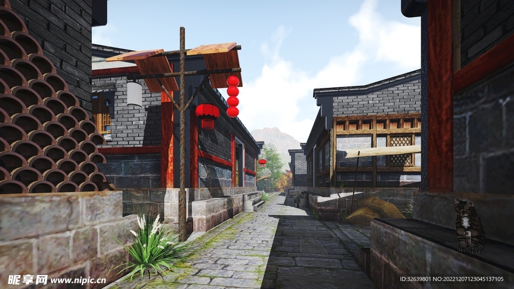 古风小镇效果图