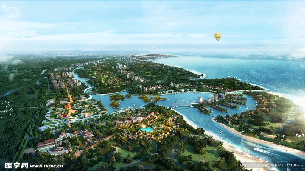 城市鸟瞰效果图