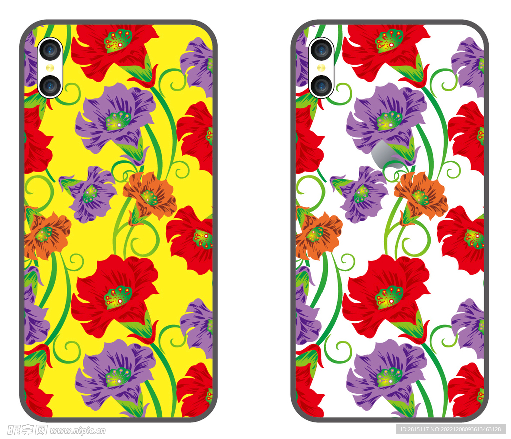 创意手机壳 水彩花纹 彩绘图案