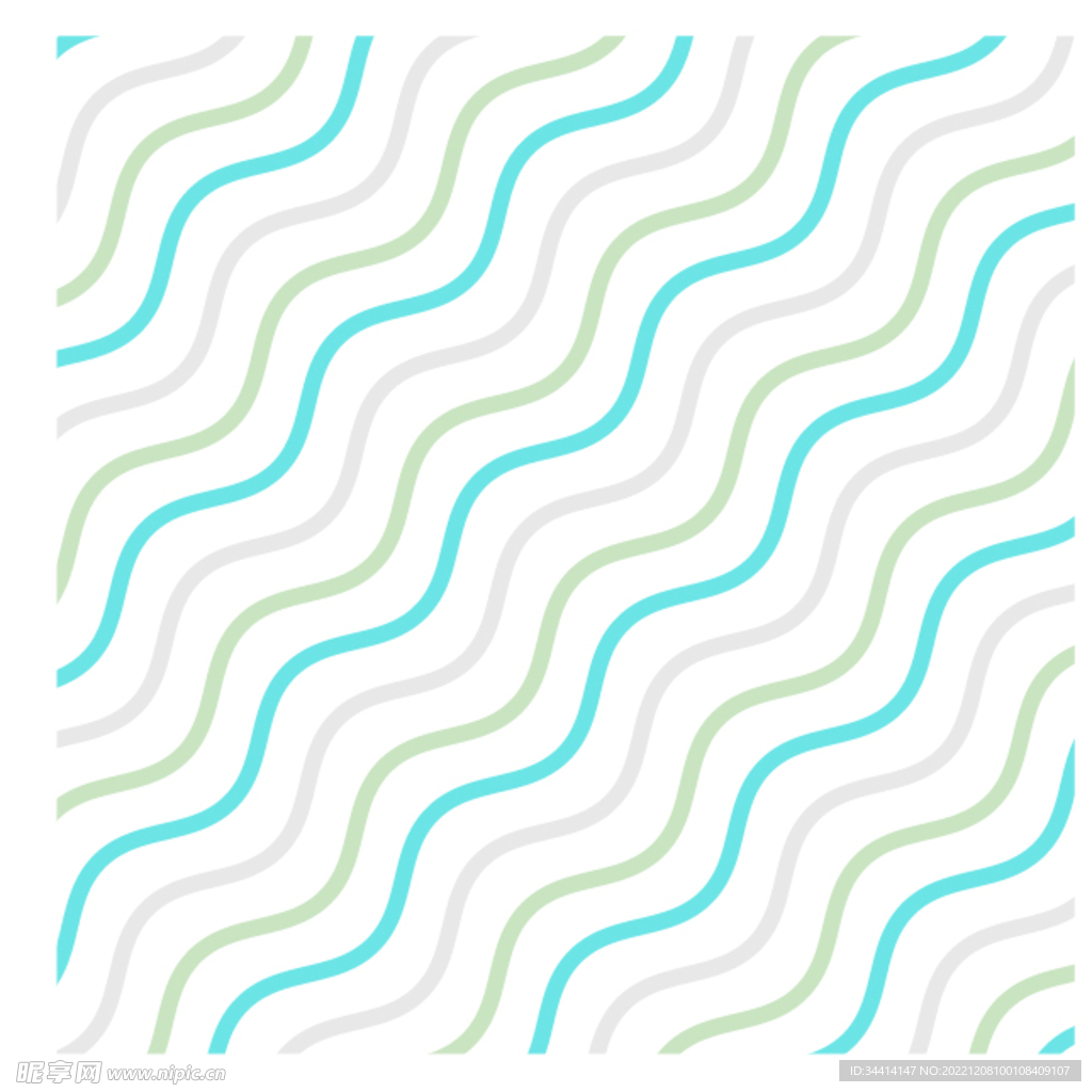 蓝色浪漫波浪纹