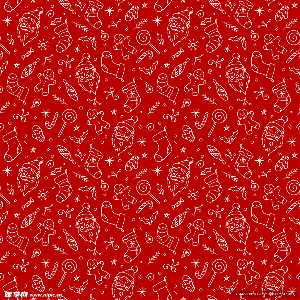 创意圣诞几何条纹