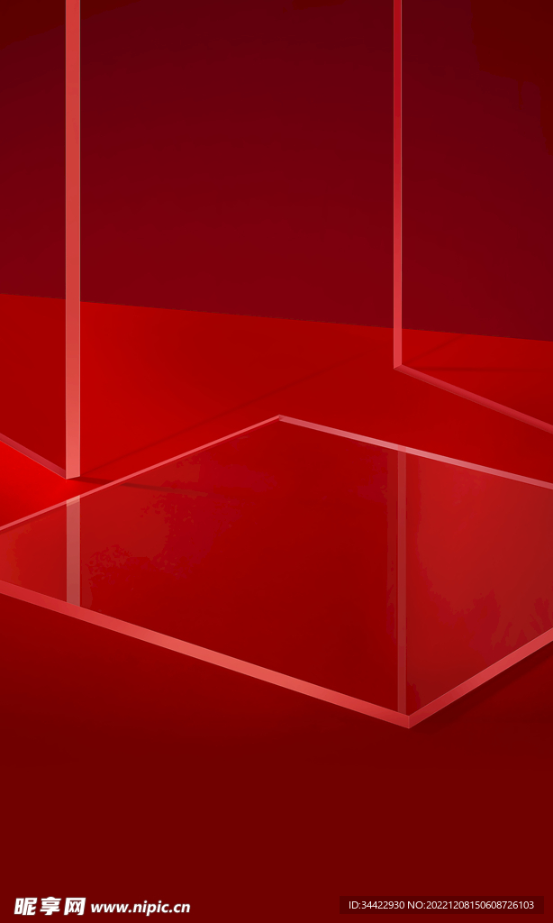 红色亚克力背景