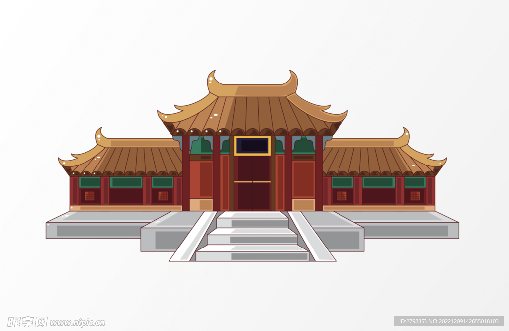 卡通故宫设计元素