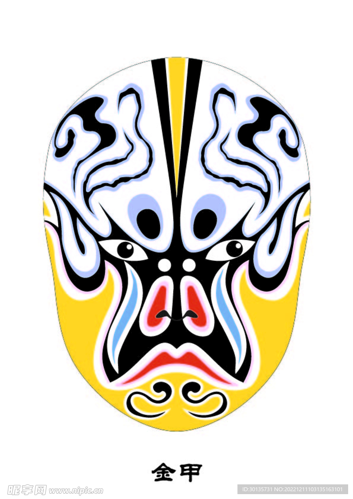 金甲 脸谱 京剧