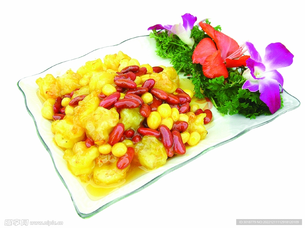 红豆银杏炒虾球