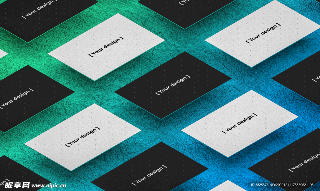 卡片展示样机模板