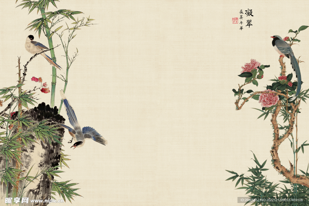 复古工笔画中国风