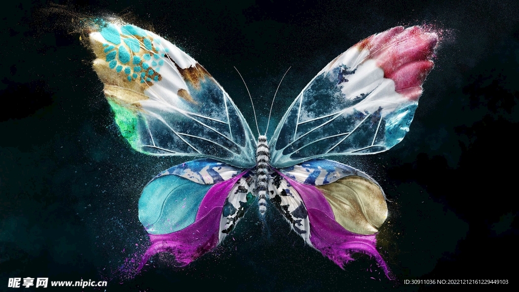 手绘唯美蝴蝶壁纸