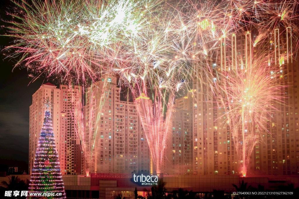 烟花夜空素材图片