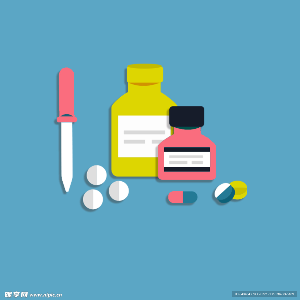 药品药物小图标单层免抠素材