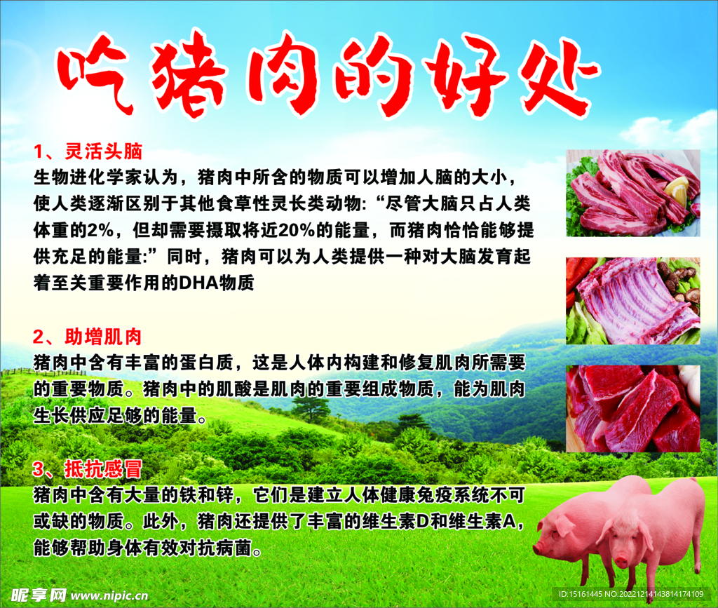 吃猪肉的好处