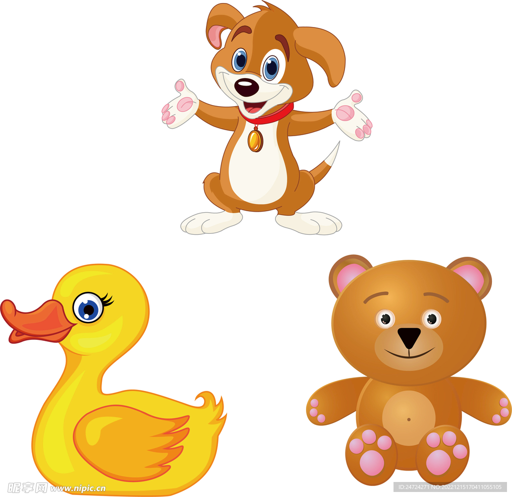 卡通动物矢量图