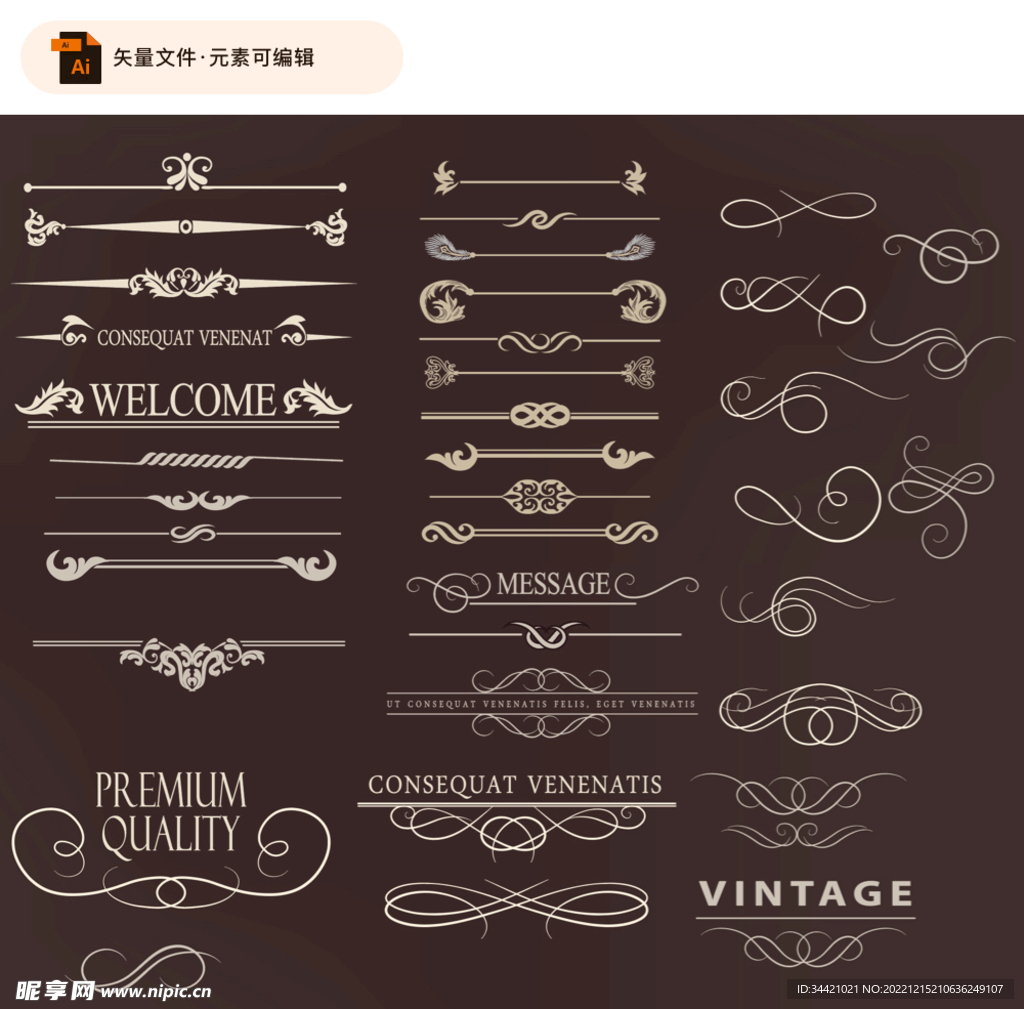 欧式装饰边框矢量素材