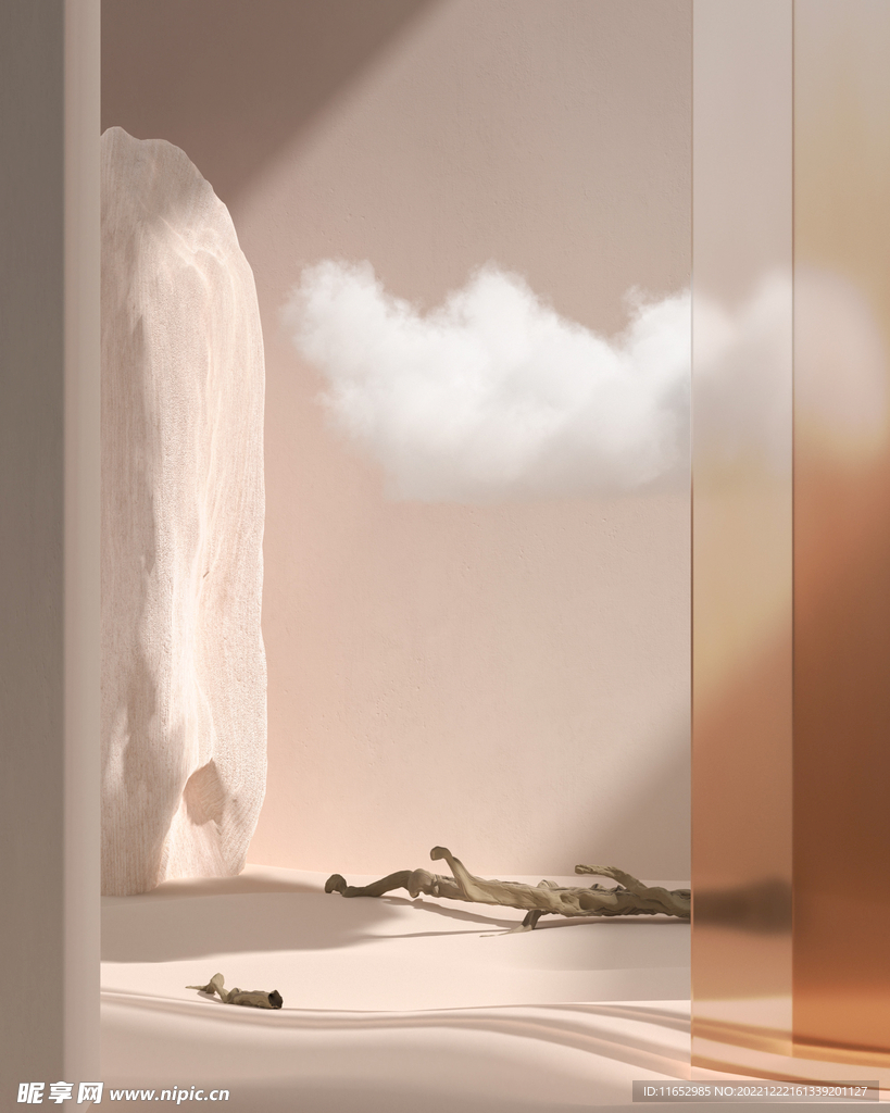 C4d空背景电商背景地产背景