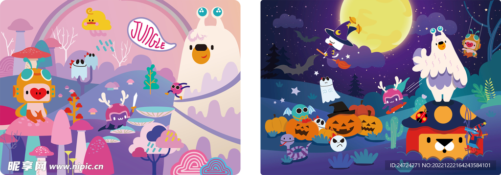 可爱卡通 童话 万圣节