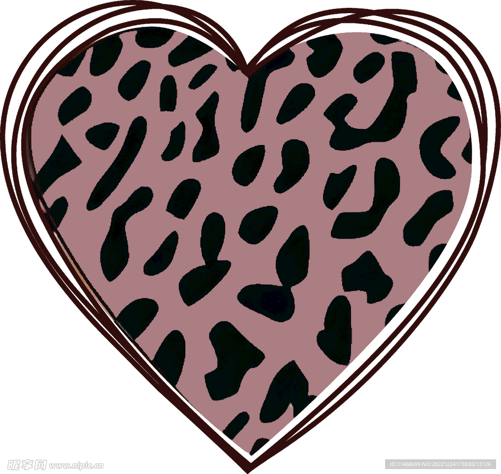 豹纹爱心