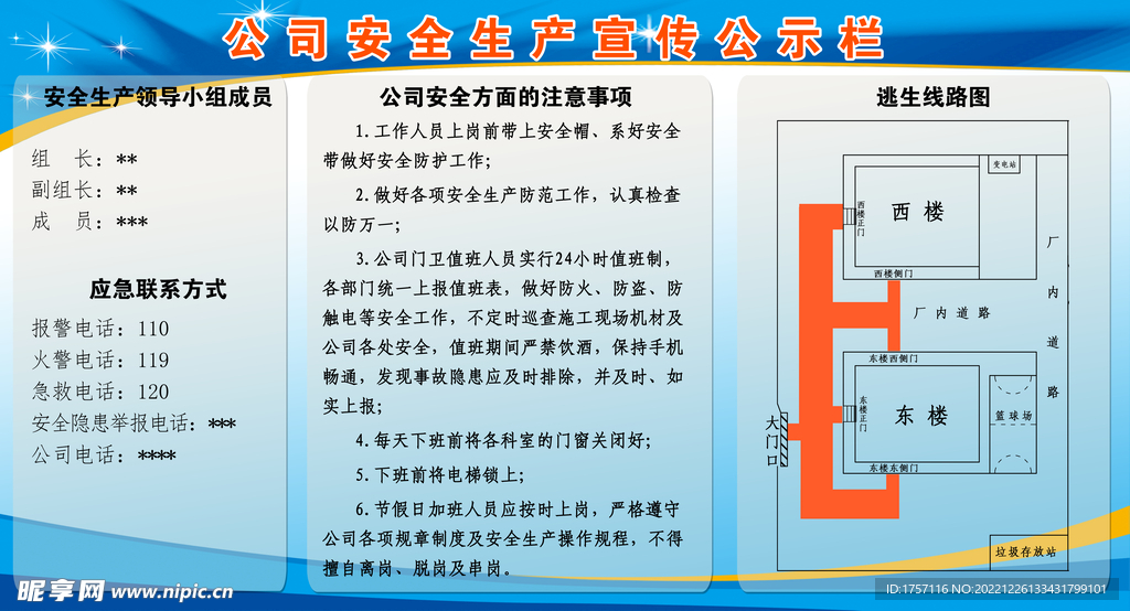 安全生产宣传栏