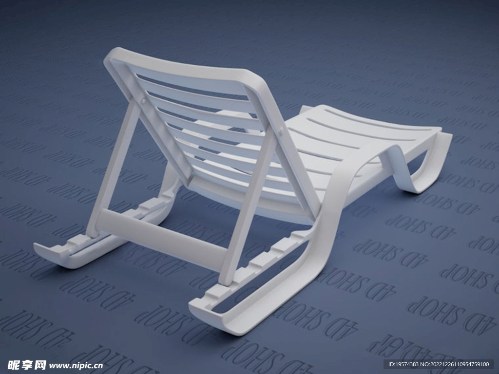 C4D模型休闲躺椅