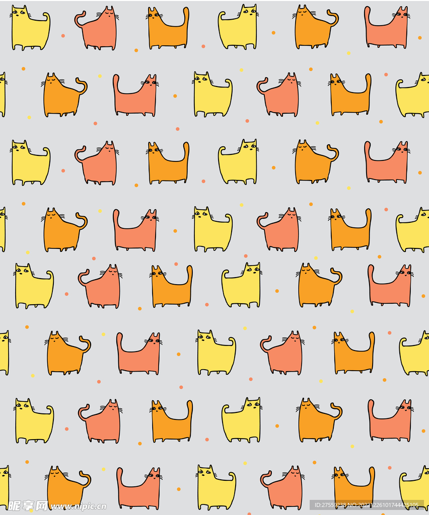 猫图案背景填充