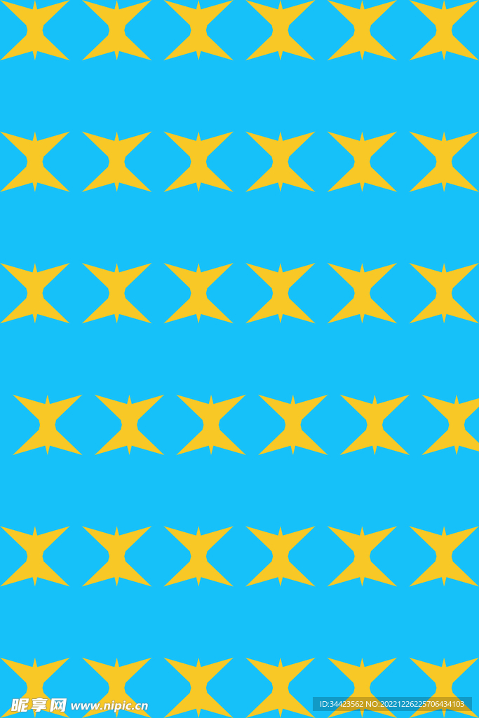 蓝色底纹加黄色图形