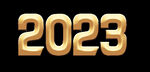 2023年金色字体