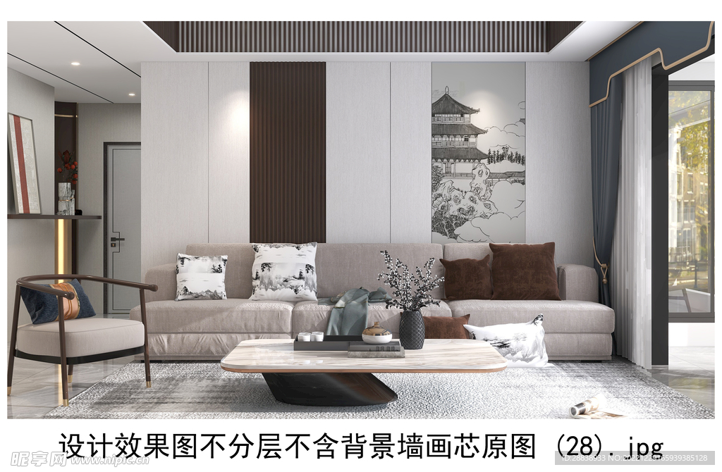 装饰画效果图 背景墙客厅 高清