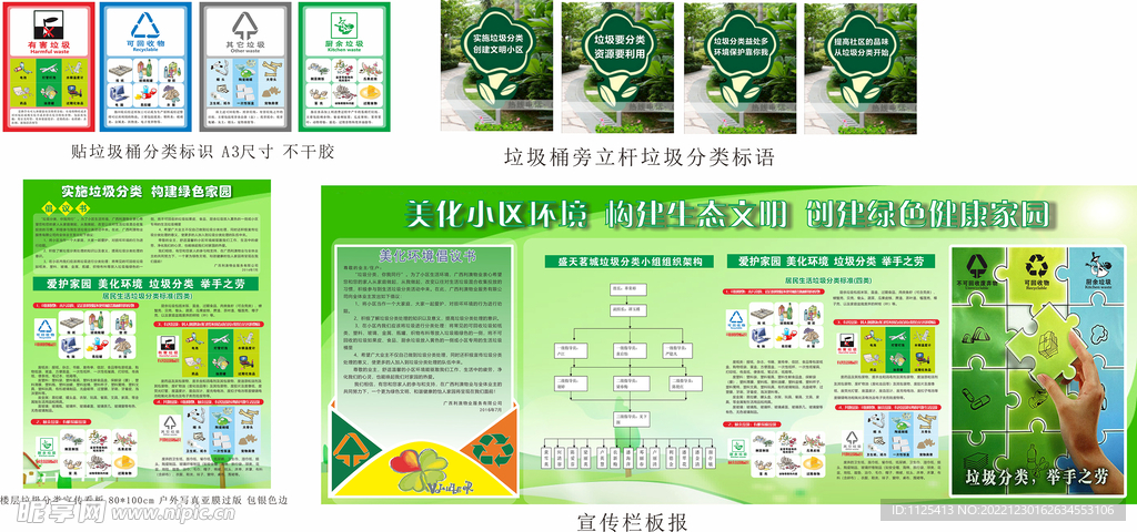 垃圾分类展板