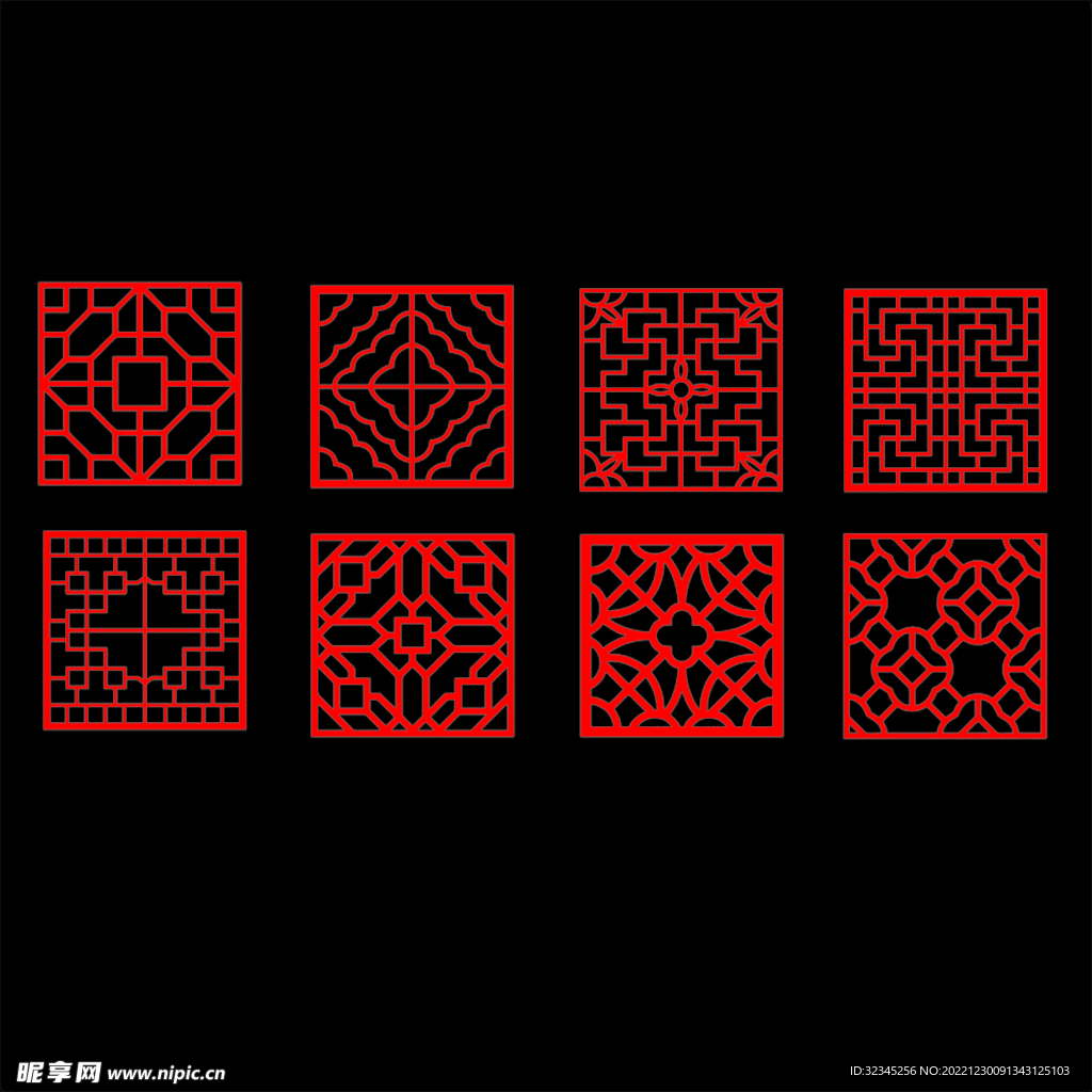 中式边框 纹路 背景框