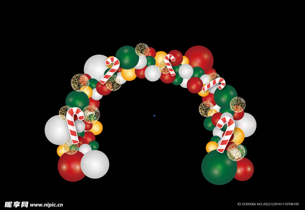 圣诞节气球拱门