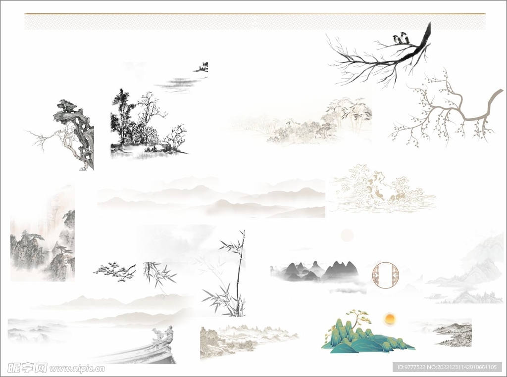 中国风元素底图