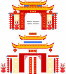2023兔年门头新春龙门架 