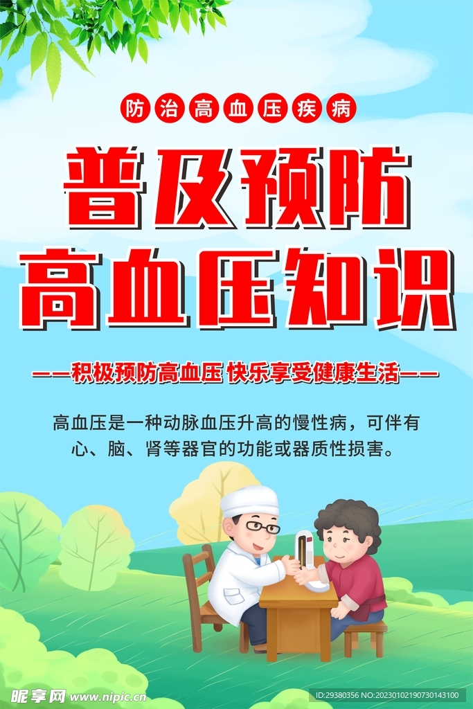 预防高血压知识展板