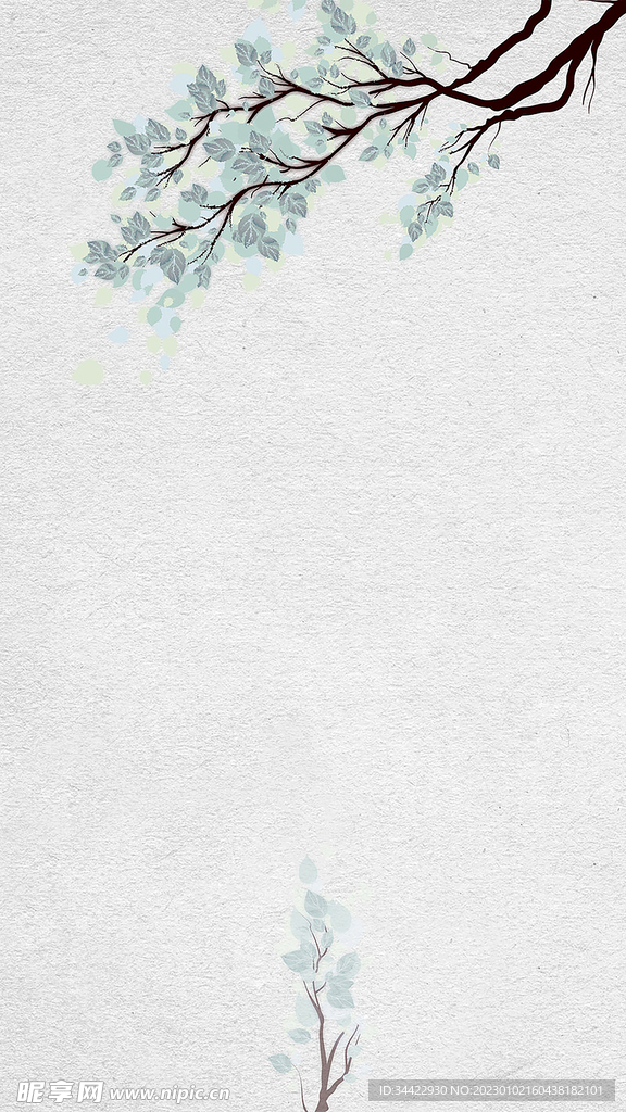 中国风松枝背景