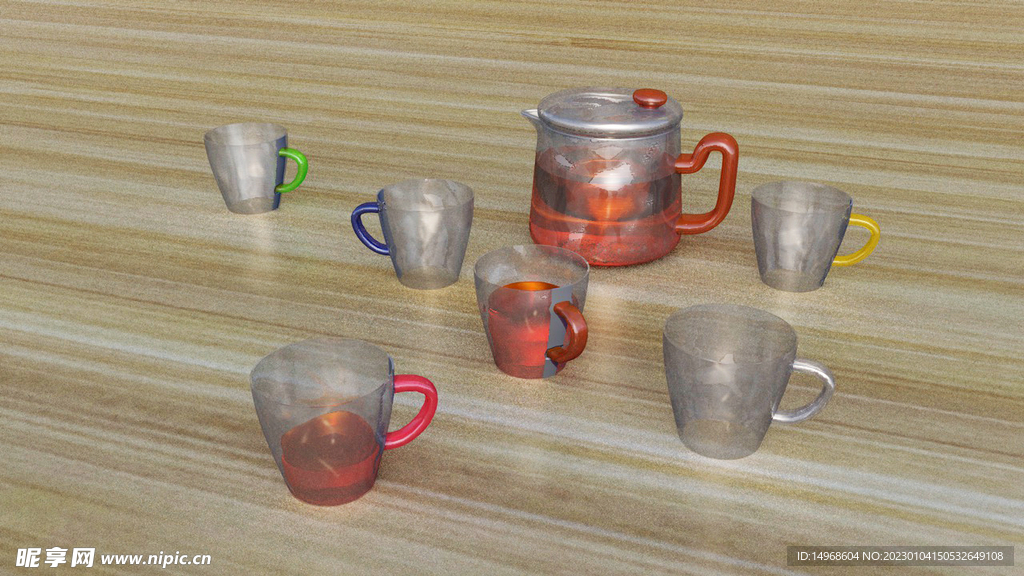 锤纹茶具套装茶杯茶壶