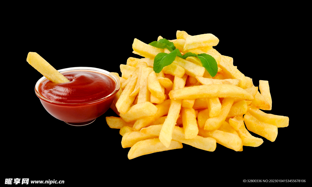 炸薯条 番茄酱