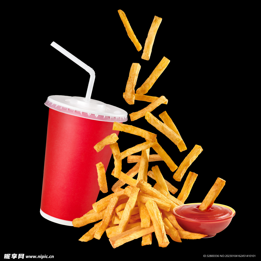 炸薯条 可乐番茄酱