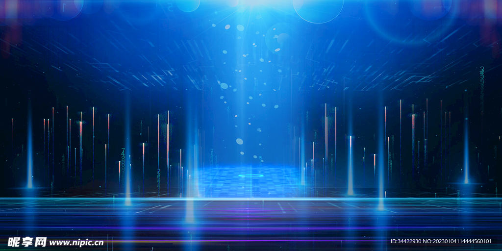 蓝色酷炫科技背景