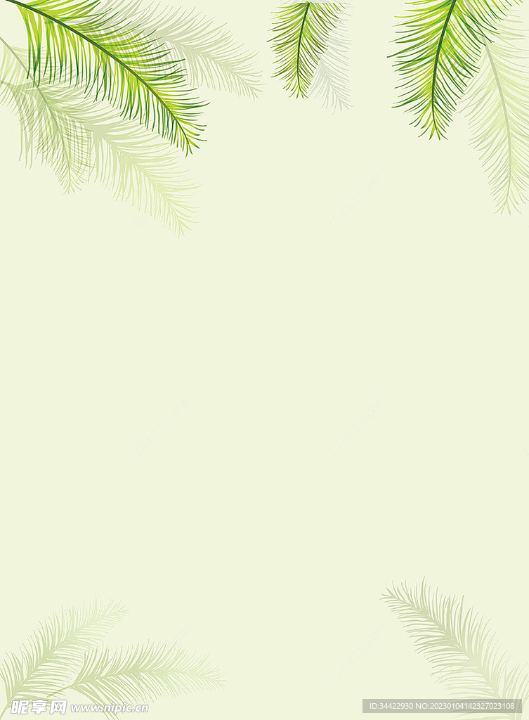 清新文艺绿叶背景