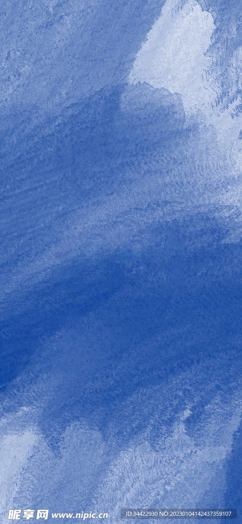 蓝色治愈手绘背景