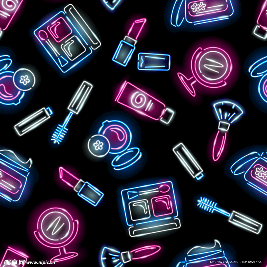 夜光护肤品元素