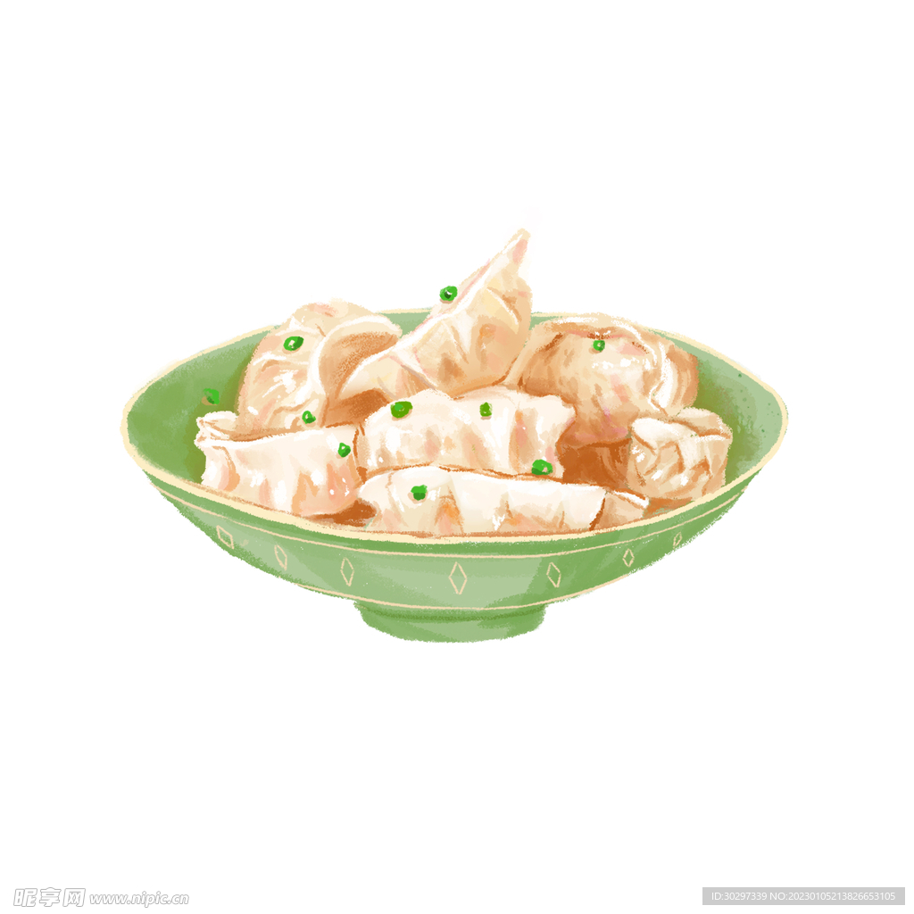 饺子手绘PNG